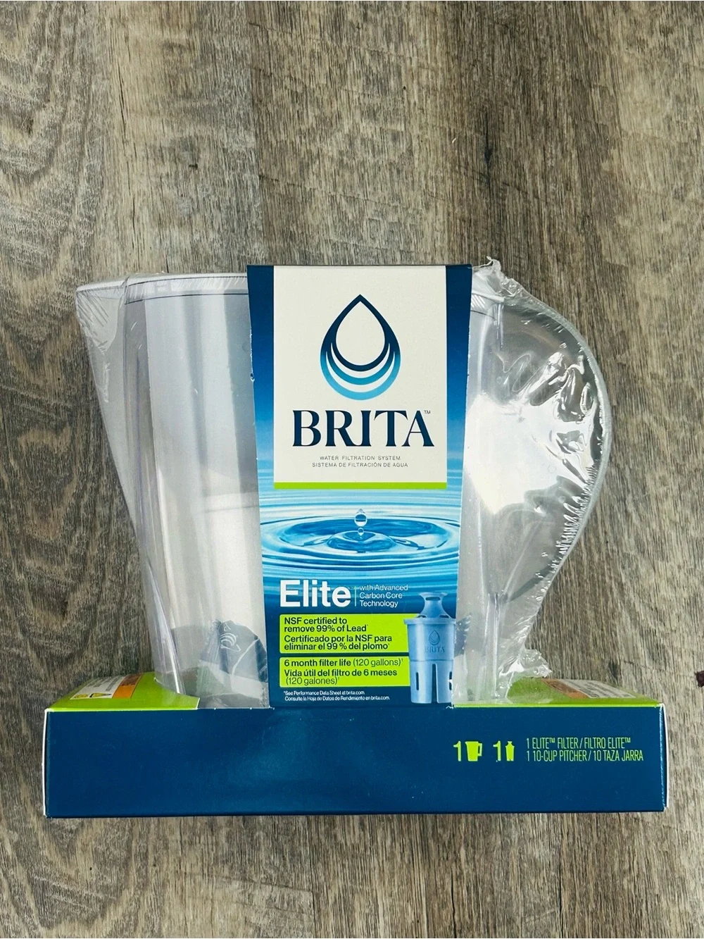 Brita Elite Water Filter Pitcher Large 10 Cup White NEW SEALED